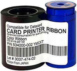 Printer Ribbon 534000 002 Color Ribbon 250printsroll for Datacard SPSD Series Including Cleaning CardRoller